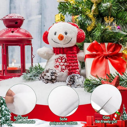 Christmas Fake Snow Blanket - 3x15 FT Large Artificial Snow Roll for Holiday Decorations | Winter Wonderland Decor