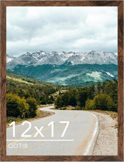 Deep Brown 12x17 Picture Frame by [Brand Name] - Versatile Wall Hanging for Horizontal or Vertical Display
