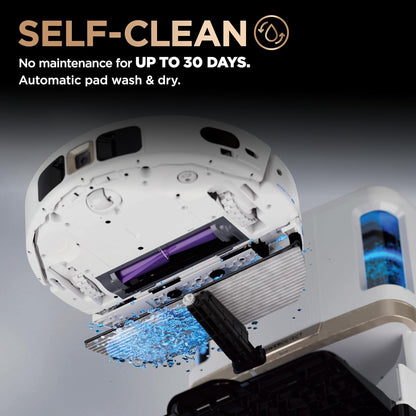 Shark PowerDetect 2-in-1 Robot Vacuum & Mop - Powerful Suction for Carpets & Hard Floors | Self-Empty Base | White | AV2800ZE