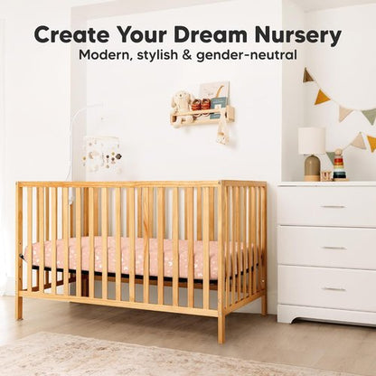 KeaBabies Fitted Crib Sheets - Soft Bamboo Viscose Cotton, 52x28, Durable & Breathable (Butterflies)