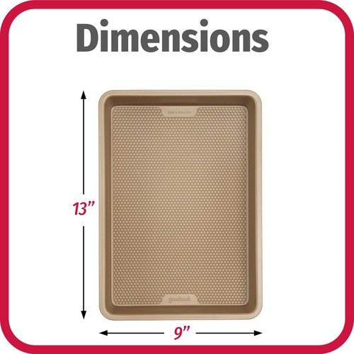 GoodCook BestBake Nonstick Bronze Baking Pan - 9" x 13" Textured Carbon Steel, Scratch-Resistant, Easy Cleanup