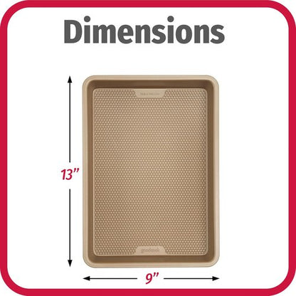 GoodCook BestBake Nonstick Bronze Baking Pan - 9" x 13" Textured Carbon Steel, Scratch-Resistant, Easy Cleanup