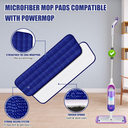 Skiennix Microfiber Spray Mop - Versatile Wet & Dry Cleaning for Hardwood, Tile & Vinyl Floors | Includes 3 Washable Pads