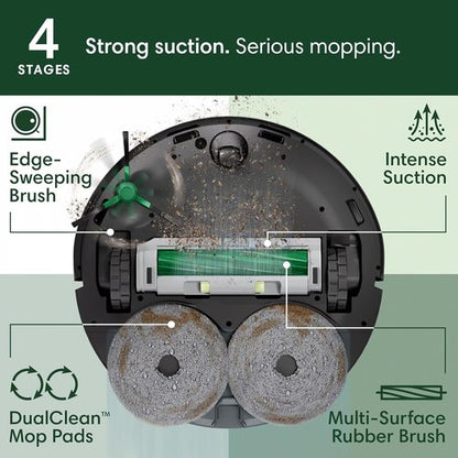 iRobot Roomba Plus 405 Combo Robot Vacuum & Mop - AutoWash Dock, Self-Emptying, LiDAR Navigation