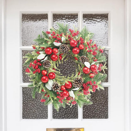 20 Inch Christmas Wreath for Front Door Outdoor Decor