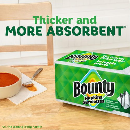 Bounty Paper Napkins - White, 200 Count | Ultra-Absorbent and Durable for Everyday Use