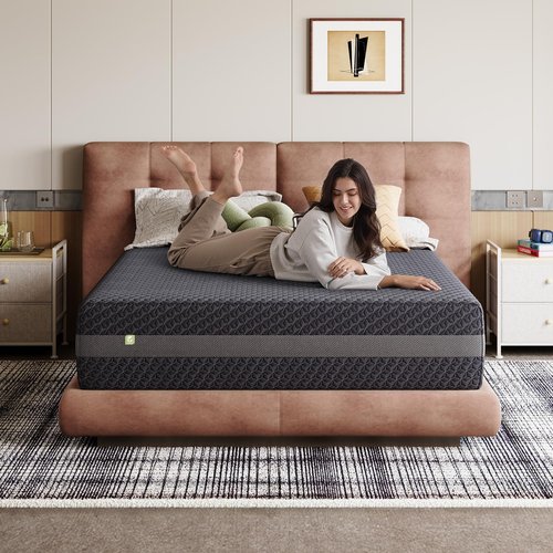 Novilla Queen Mattress 12 Inch, Queen Gel Memory Foam Mattress for Spinal Alignment, Responsive Support & Refreshing Sleep Comfort, with Green Tea-Infused Foam, Medium Firm, Mattresses in a Box
