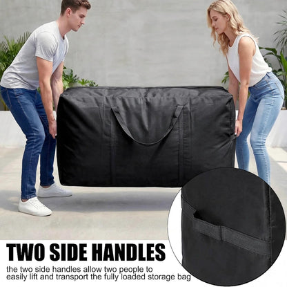 XXL Storage Bags by [Brand Name] - 66 Gallon Extra Large Totes with Zippers & Side Handles | Black