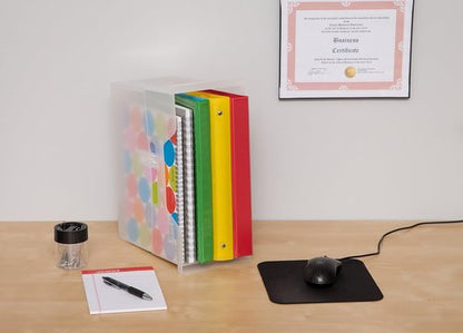 IRIS USA Medium Portable Desktop File Box - Open Lid Design, 6 Pack, Ideal for Letter Size Documents & Magazines