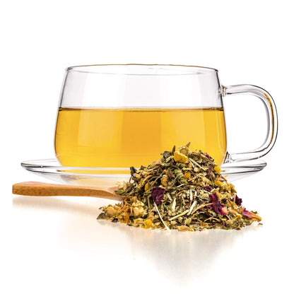 Tealyra - Bedtime - Chamomile - Spearmint - Hemp Leaves - Unique Relaxing Herbal Loose Leaf Tea - Sleep and Calm Tea - All Natural - 112g (4-ounce)