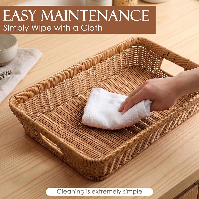 Sawysine 2 Pcs Large Wicker Pan Holder for 21x13-Inch Aluminum Foil Trays - Variation 2