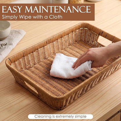 Sawysine 2 Pcs Large Wicker Pan Holder for 21x13-Inch Aluminum Foil Trays - Variation 2