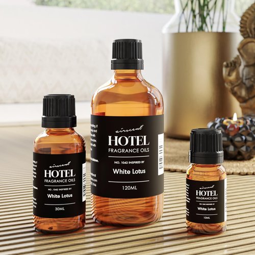 AirScent Hotel Diffuser Oil No. 1042 Inspired by The White Lotus Hotel Scent - Premium Fragrance Oil for Ultrasonic and Waterless Diffusers and Crafting - 10 mL, 0.34 fl oz Glass Bottle with Dropper