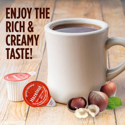 Heartland Non Dairy Liquid Coffee Creamer, Hazelnut, 200 Single Serve Cups, Shelf Stable, No Refrigeration