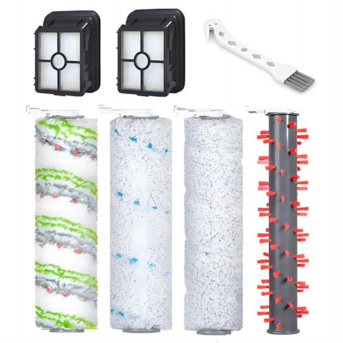 Crosswave Brush Roll and Filter for Bissell Crosswave Replacement Parts 2554 2554A 2590 2593 2596 and HydroSteam 35151 3515 35152 3513 3518, 4 Bissell Crosswave Brush Replacement and 2 Filter