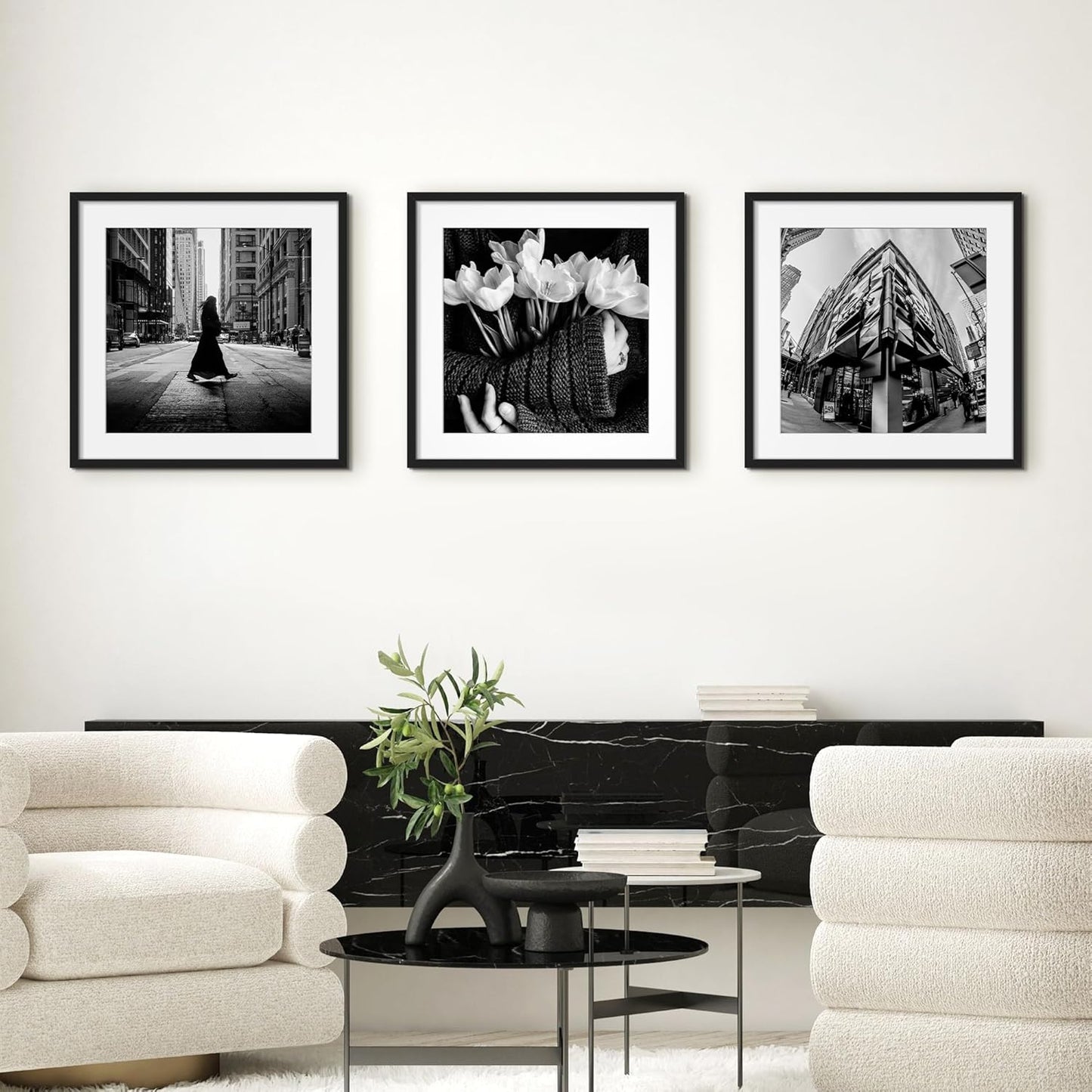Upsimples 20x20 Picture Frame - Versatile Wall Hanging for 16x16 Photos with Mat | Black, 1 Pack