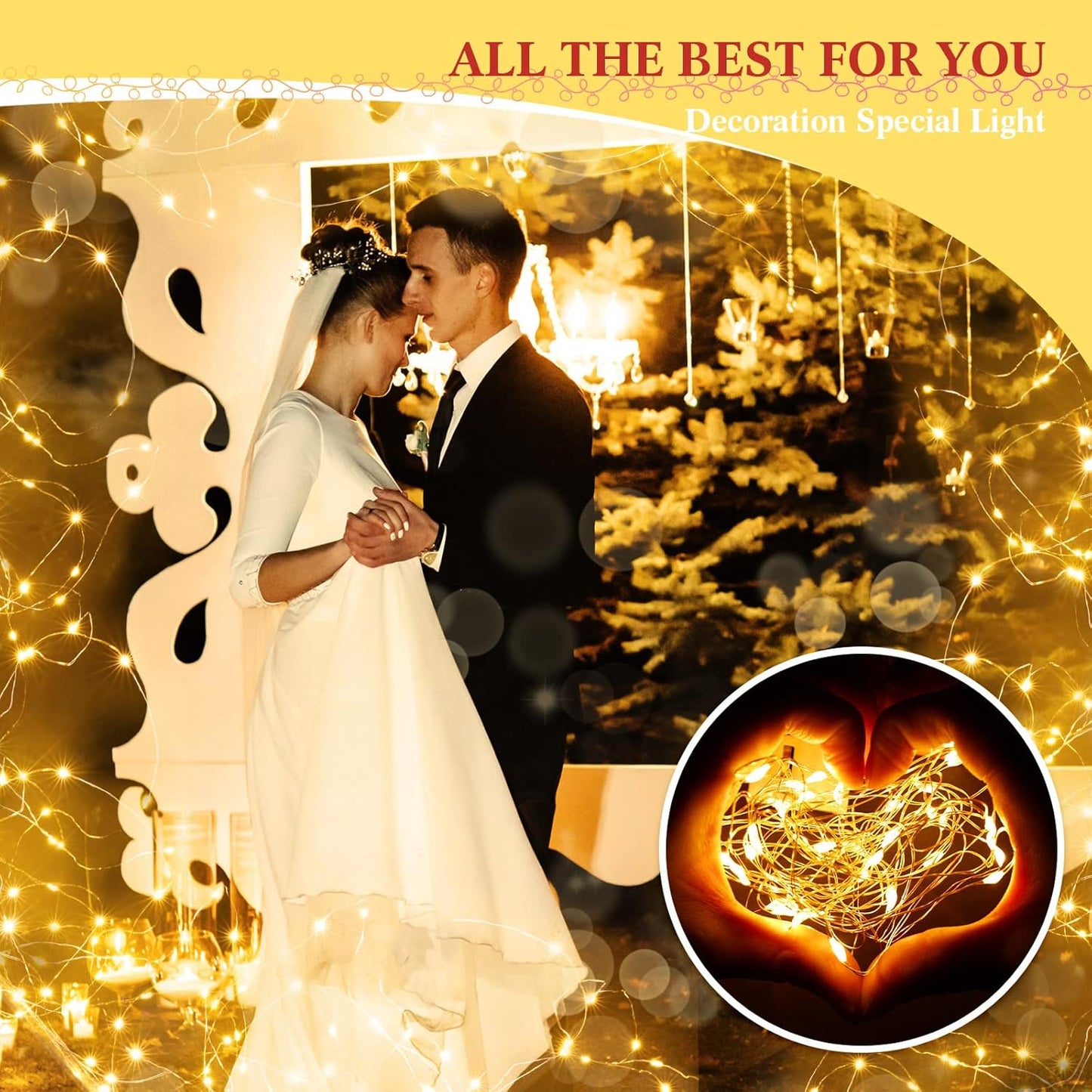 Tuanse LED Fairy Lights - 150 Pack Battery Operated String Lights | 3 Speed Modes, 7 ft, Warm White