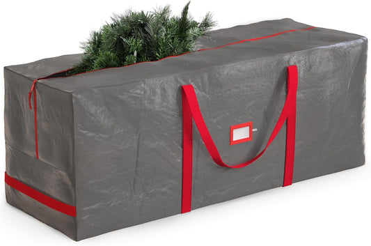 Zober Large Christmas Tree Storage Bag - Waterproof & Durable for 9 Ft Artificial Trees - Gray