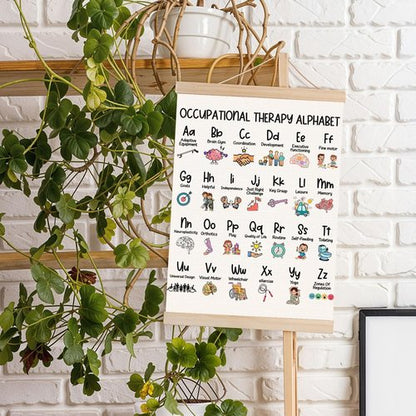 DNEULYR Occupational Therapy ABC Wall Art Poster - Educational Decor for Kids & Therapy Offices | 12x16 Inches