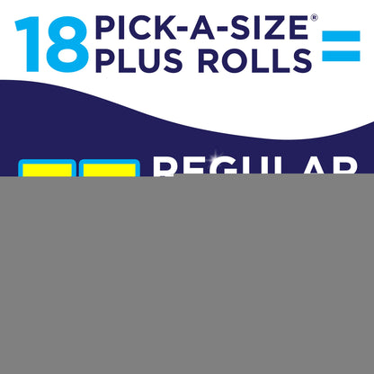 Sparkle Pick-A-Size Plus Paper Towels, 3 Rolls = 6 Regular Rolls, (6 packs With 3 Rolls Each), Everyday Value Paper Towel With Full And Half Sheets