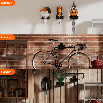 Skiennix Garage Organization Storage Rack - Heavy-Duty Wall-Mounted Tool Hanger for Trimmers & Garden Tools | 1 Pack