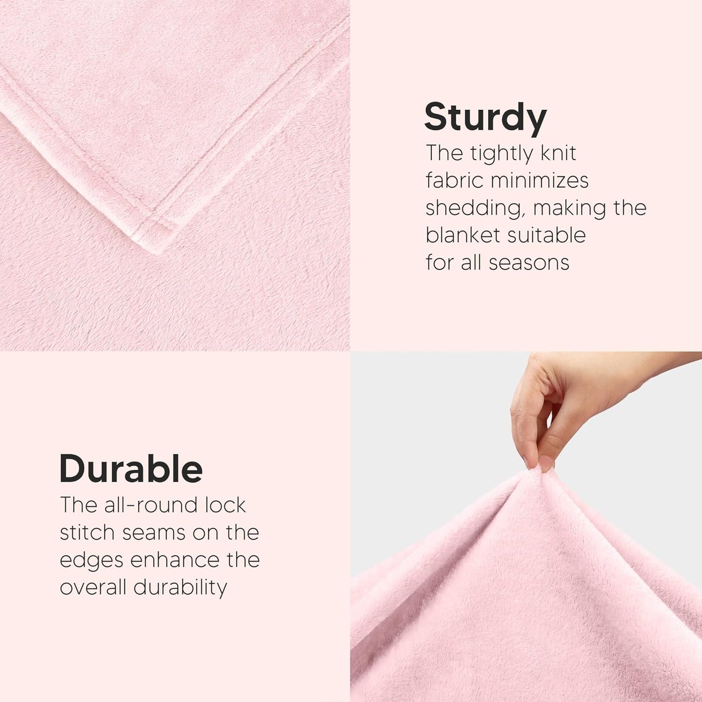 Utopia Bedding Fleece Blanket - Luxury Soft Microfiber Throw in Pink | Anti-Static, 50x60 Inch