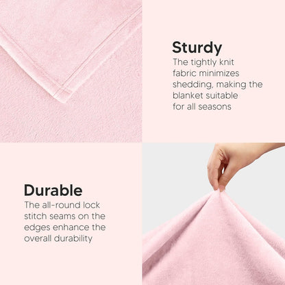 Utopia Bedding Fleece Blanket - Luxury Soft Microfiber Throw in Pink | Anti-Static, 50x60 Inch