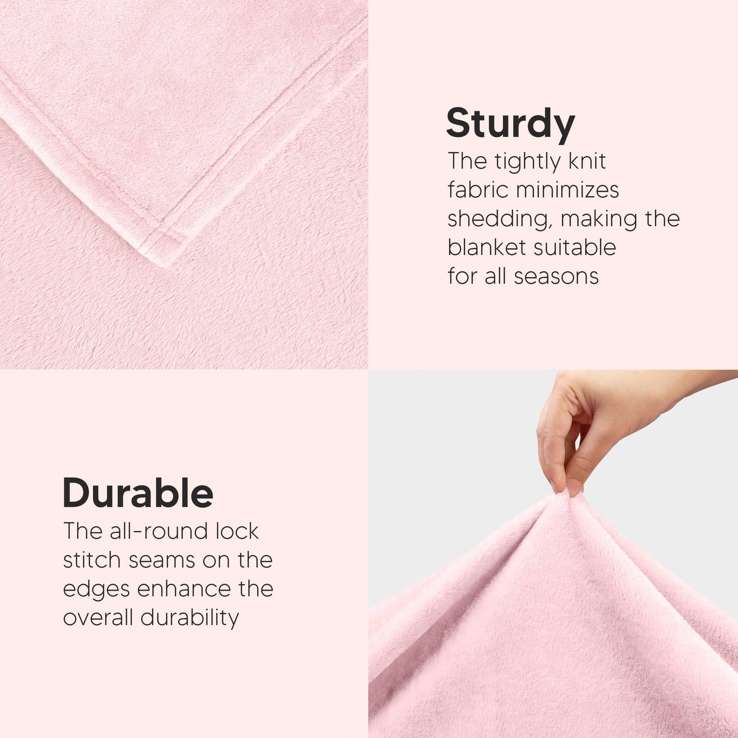 Utopia Bedding Fleece Blanket Twin Size Pink 300GSM Luxury Anti-Static Fuzzy Soft Microfiber Dorm Bed Blanket for Girls (60x80 Inch)