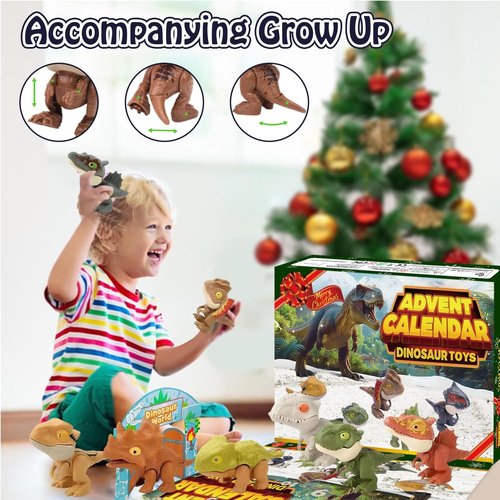 Dinosaur Christmas Advent Calendar 2026 - 24 Days of Surprises for Holiday Countdown Gifts