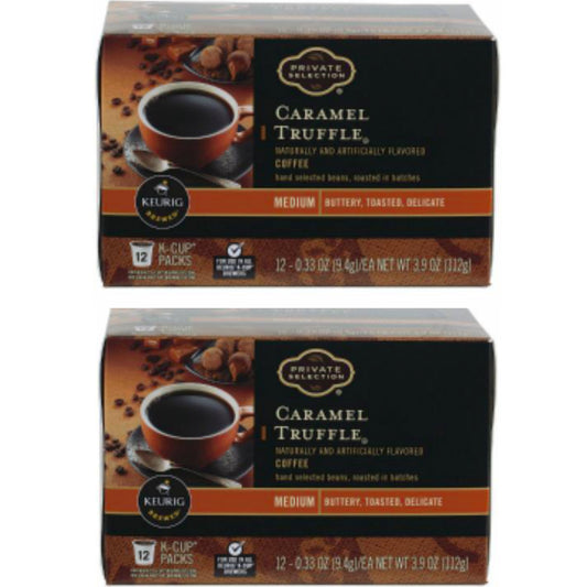 Private Selection Medium Caramel Truffle Coffee K-Cups 12 ct (2 pack)