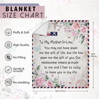 Itvgekp Mother in Law Gifts - Best Mother-in-Law Gifts Throw Blanket50”x60”, Mother in Law Gift Ideas for Birthday, Best Gifts for Mother in Law Mothers Day Christmas Valentine's Day