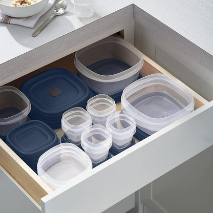 Rubbermaid EasyFindLids Food Storage Containers - Special-Edition Insignia Blue | 42 Pieces