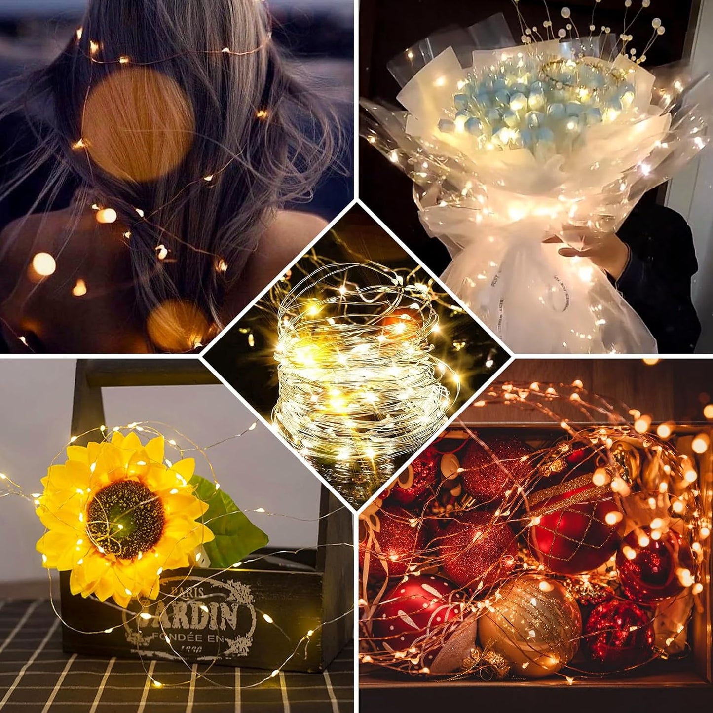 Skiennix 12 Pack Fairy Lights - 7Ft 20 LED Twinkle String Lights | Battery Operated & Waterproof for Weddings, Parties & Home Decor - Warm White