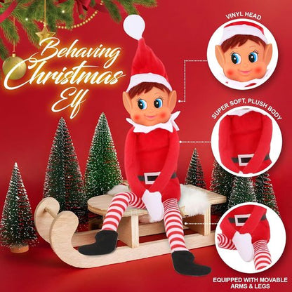 Elfette Plush Toy - Christmas Elf Behaving Badly | Naughty Girl Doll | 12 Inches