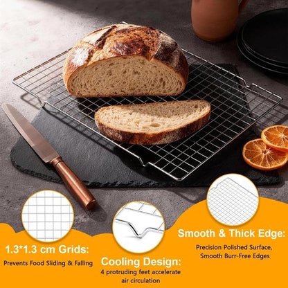 **Baking Sheet Set by [Brand Name] - Nonstick Carbon Steel Sheets with Cooling Racks | 17 x 11 Inch, Heavy Duty & Easy Clean**