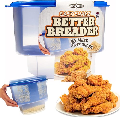 Cook's Choice Better Breader Bowl - All-in-One Mess-Free Batter Station for Meat, Fish & Veggies - Made in the USA