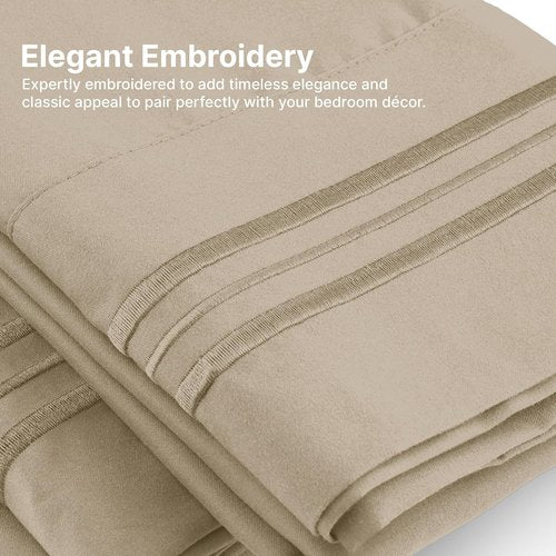 King Pillow Cases by [Brand Name] - Ultra Soft Hotel Quality Covers | Wrinkle-Free & Stain Resistant - 4 Piece Set in Cream