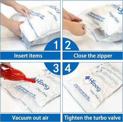 Skiennix Vacuum Storage Bags - 35-Pack Space Saver Sealers for Clothes, Bedding & Comforters