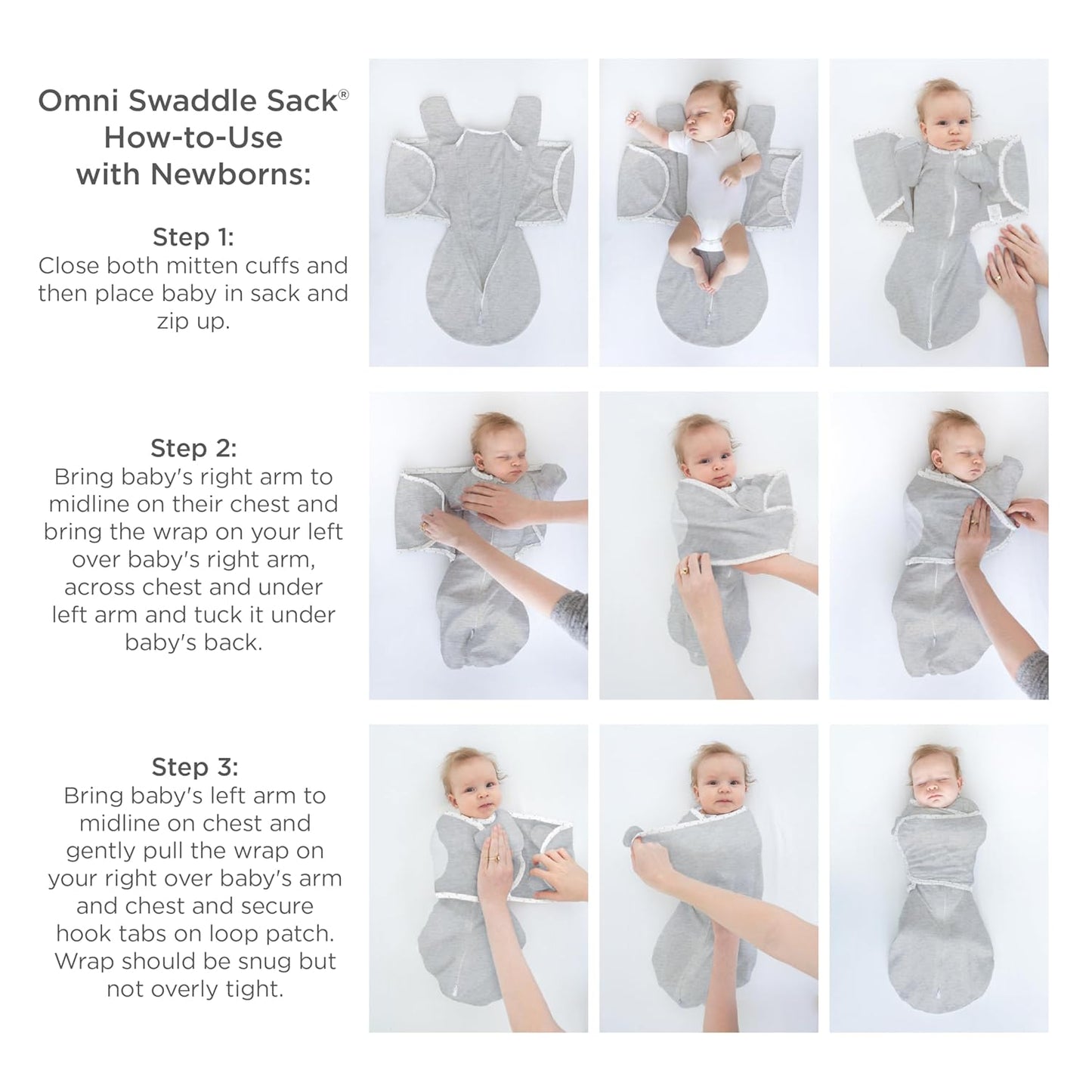 SwaddleDesigns 6-Way Omni Swaddle Sack - Arms Up Design for Newborns | Improves Sleep, Small 0-3 Mo, Heathered Jadeite