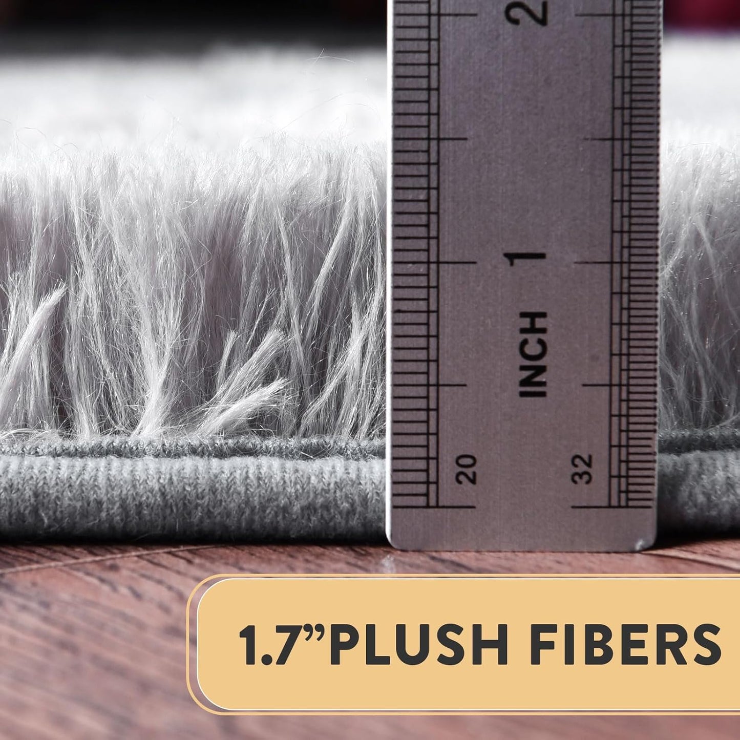 Skiennix Shaggy Soft Fluffy Rug - Non-Slip Indoor Carpet | Tie-Dyed Light Grey, 2x3 Feet