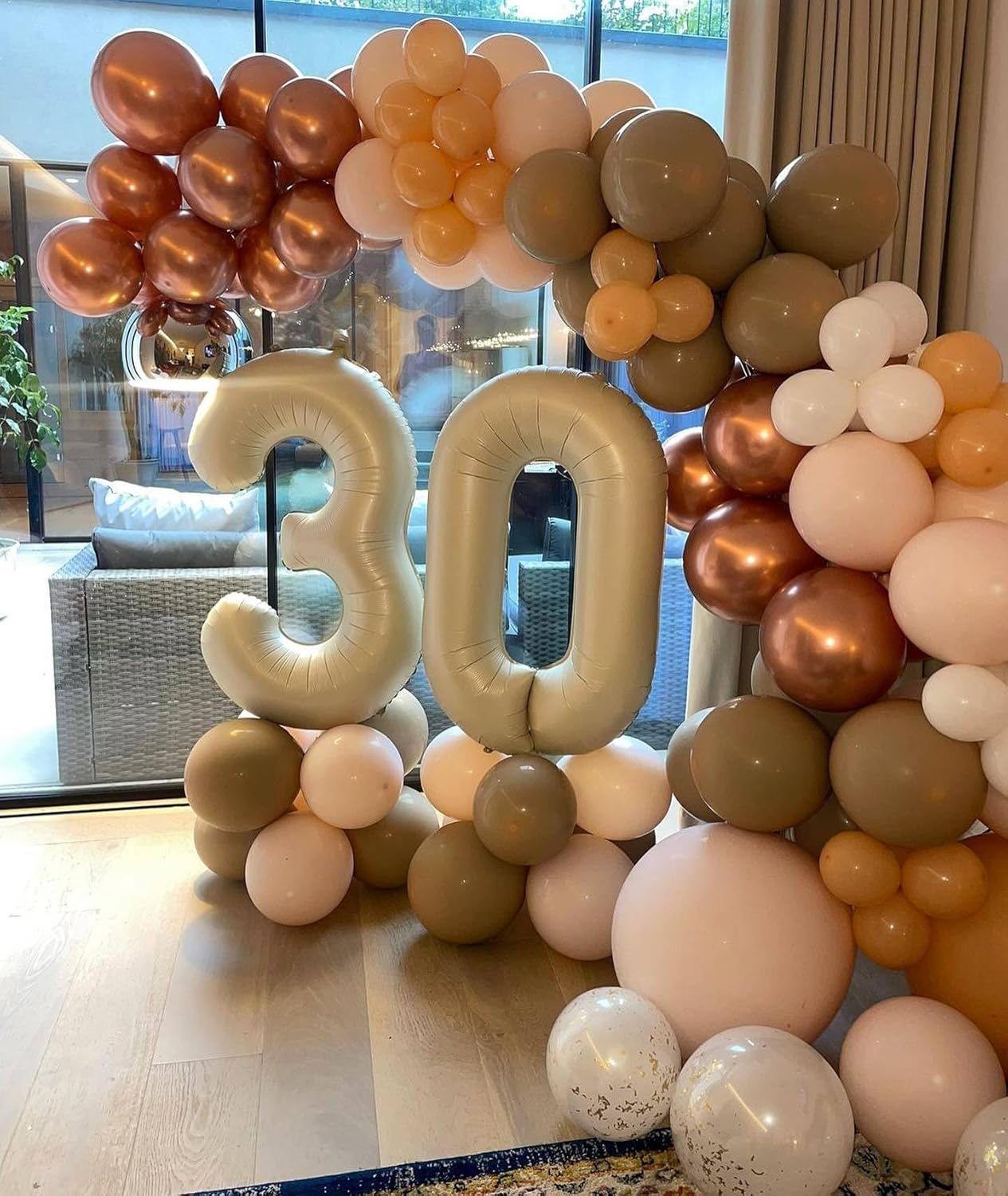 Skiennix Cream Number 2 Balloon - 40 Inch 2nd Birthday Decoration for Toddlers | Sparkling Party Decor