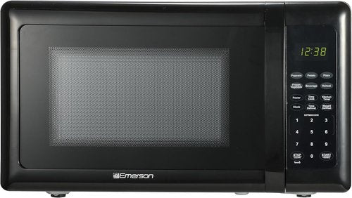 Emerson MW7302B Compact Microwave Oven - 700W Touch Control, LED Display, 0.7 Cu. Ft. Black