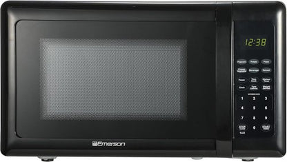 Emerson MW7302B Compact Microwave Oven - 700W Touch Control, LED Display, 0.7 Cu. Ft. Black