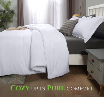 Utopia Bedding King Comforter Set - 3 Piece Soft Down Alternative Bedding | White, 90 x 102 Inches