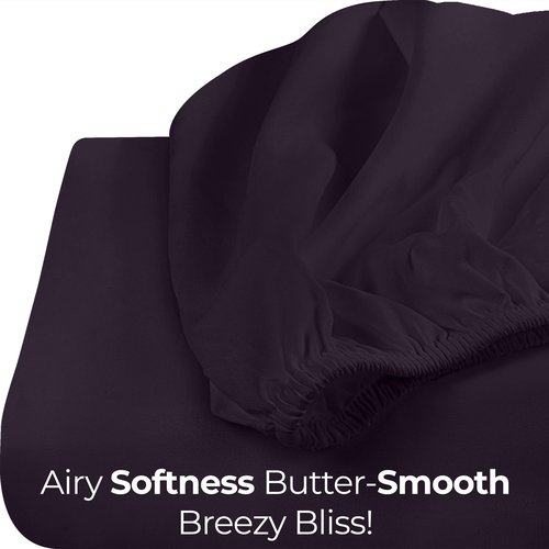 Utopia Bedding Full Fitted Sheet - Bottom Sheet - Deep Pocket - Soft Microfiber - Shrinkage and Fade Resistant - Easy Care -1 Fitted Sheet Only (Purple)