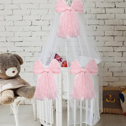 XunYee Large Pink Bows - 10 x 18 Inches Giant Crib Decor for Nursery, Parties & Showers