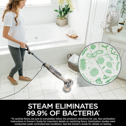 Shark S7001 Mop - 3 Steam Modes & LED Headlights - Scrub & Sanitize Hard Floors - Gold Finish