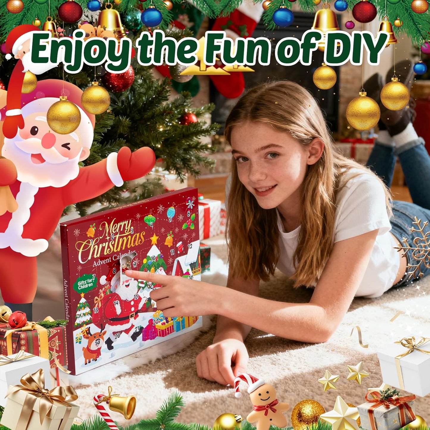 Taybonds Christmas Charms Bracelet Set - 22 DIY Charm Beads for Women | Perfect Xmas Gift