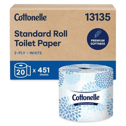 Cottonelle Professional Toilet Paper - 2-Ply Bulk Rolls for Easy Storage | 20 Rolls, 9,020 Sheets Total
