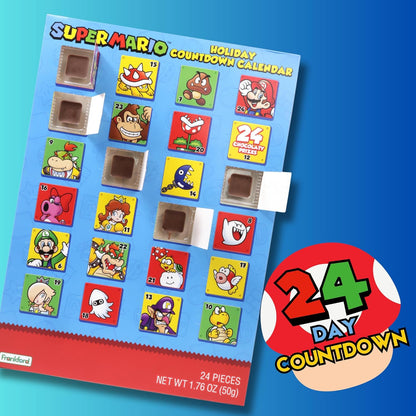Super Mario Advent Calendar 2025 - 24-Day Countdown with Chocolate Treats | 1.76 Ounces
